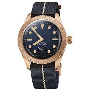 GD-1007 Gold Color Case And Bezel Mens Watch Fashion Style Diver Watch Nylon Band Sports Watches For Men