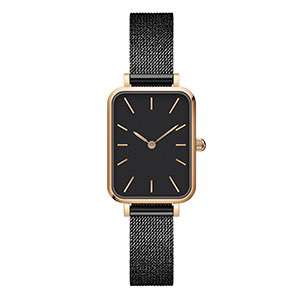 GF-7042 High Quality Watch With Square Dial Woman Black Watch China Watch Factory