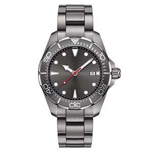 GD-1004 Gun Color Stainless Steel Gray Sunray Dial Quartz Movement Top Quality Mens Diver Watch