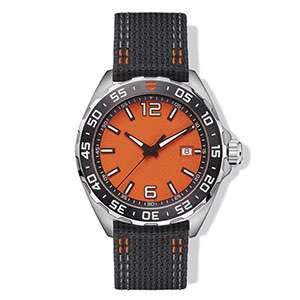 GD-1024 Sport Style Rubber Band Diver Watch For Man Orange Dial Stainless Steel Custom Waterproof Degree Watch