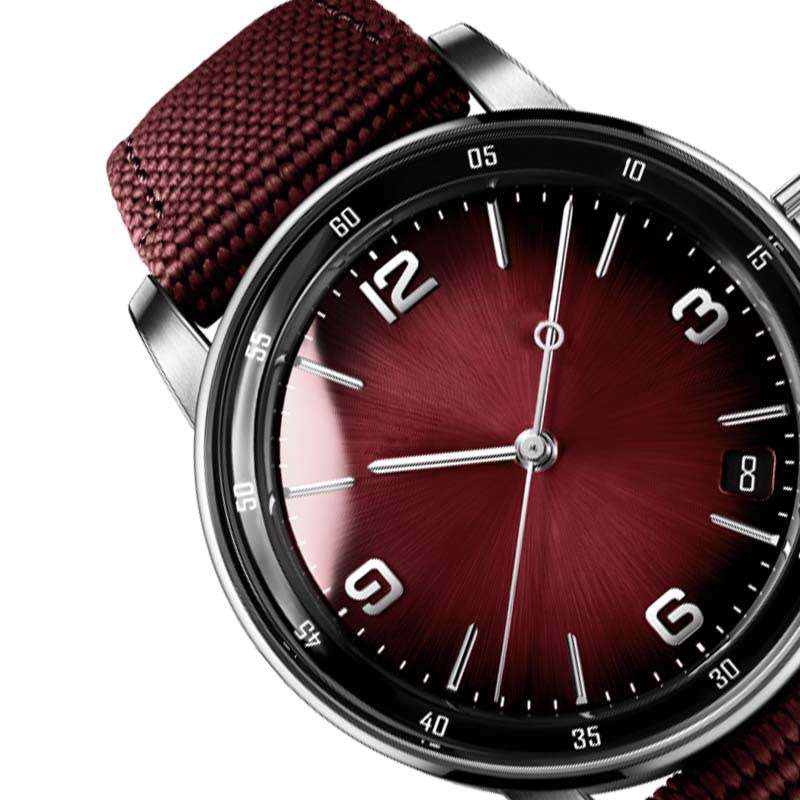 GM-1131 Business Style Mans Red Watch Red Dial With Nylon Band Watch For Man 5ATM Waterproof