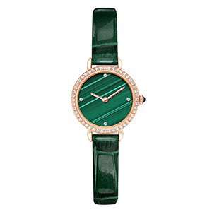 Hot Sale Style Vintage Little Green Watch Genuine Leather Band Watches For Ladies Custom Color GF-7080