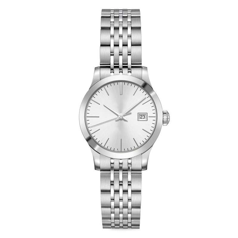 Steel Color Stainless Steel Ladies Wrist Watch Sun Brush Dial Watches For Ladies Custom Logo GF-7090